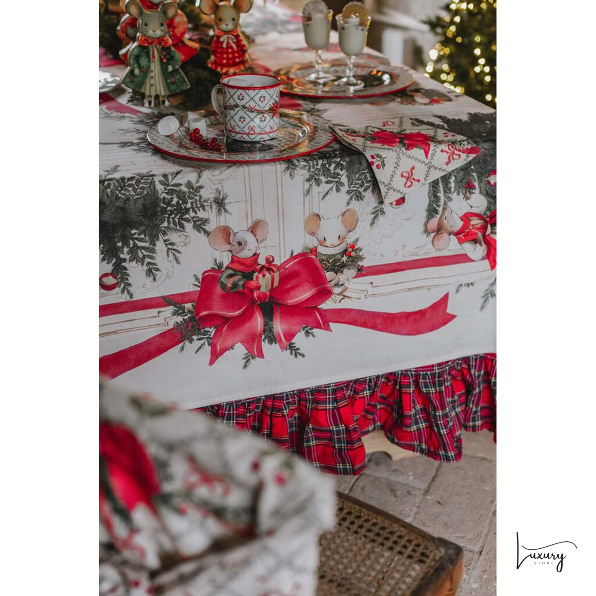 Blanc Mariclò Tovaglia La Favola di Natale Collection