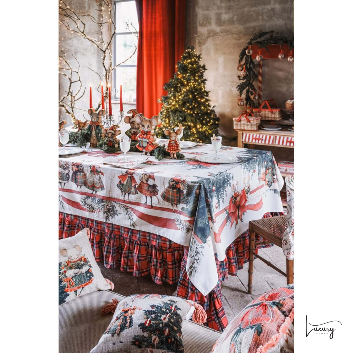Blanc Mariclò Tovaglia La Favola di Natale Collection