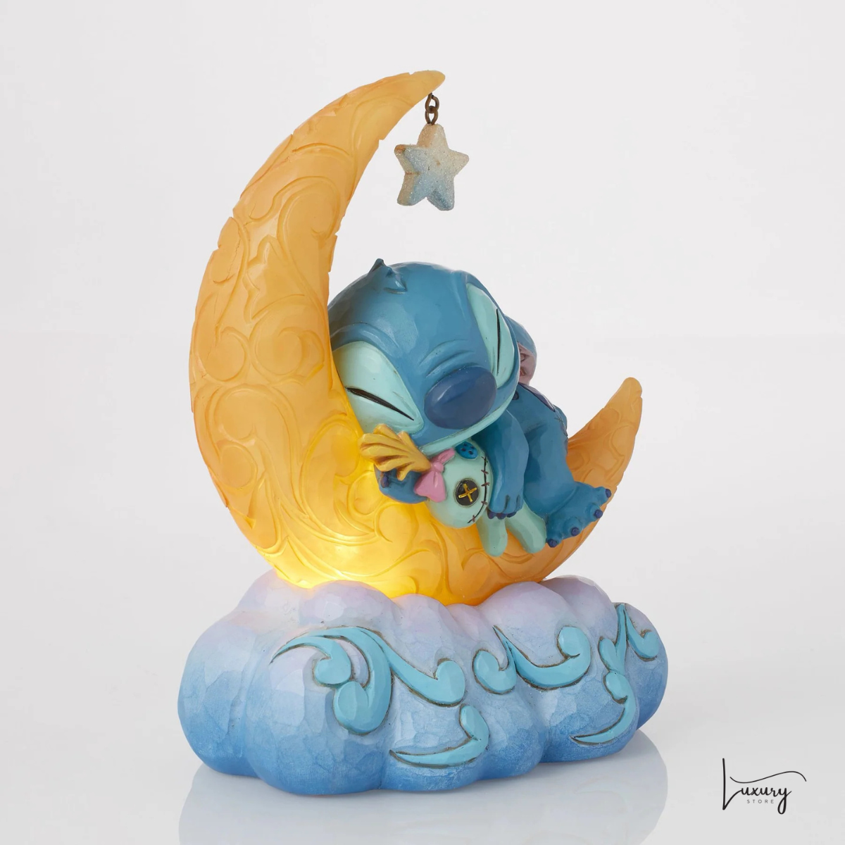 Disney Tradition Figurina Stitch e Souillon Luna luminosa