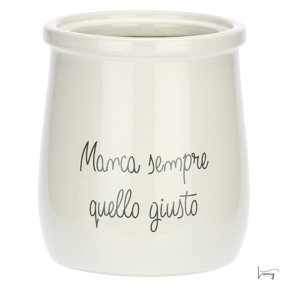 La Porcellana Bianca Gli Onesti Barattolo Utensili