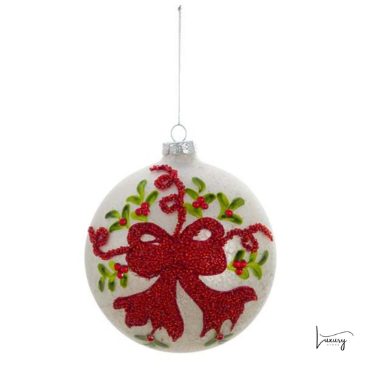 Blanc Mariclo' Addobbo con perline Serenata D'Inverno Collection