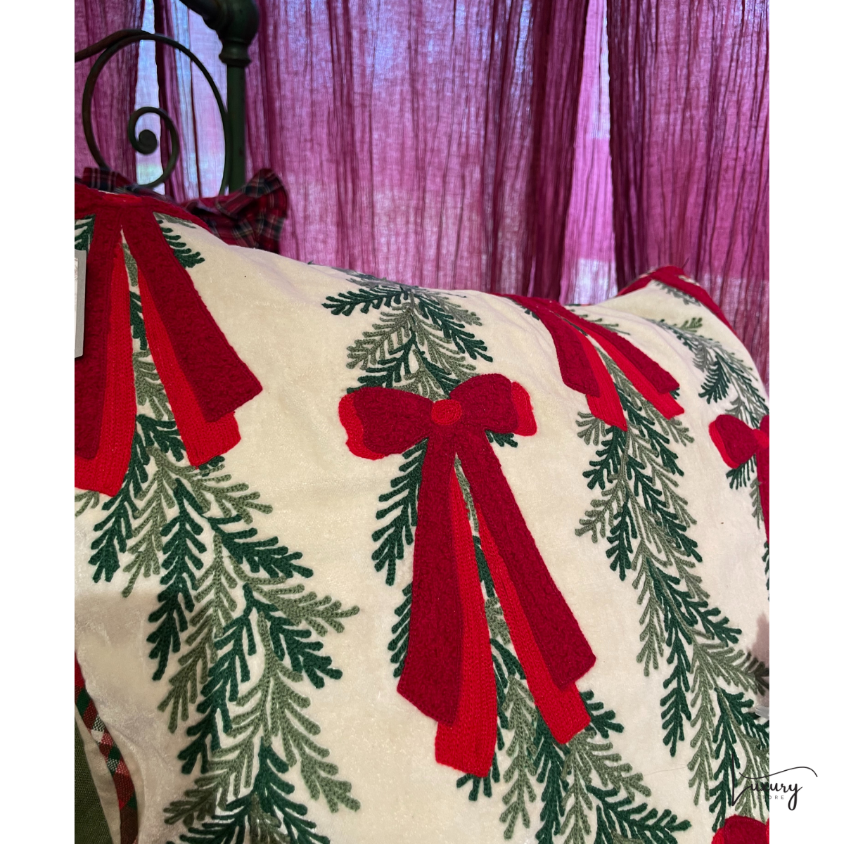 Blanc Mariclò Cuscino con applicazioni Cuscini di Natale Collection