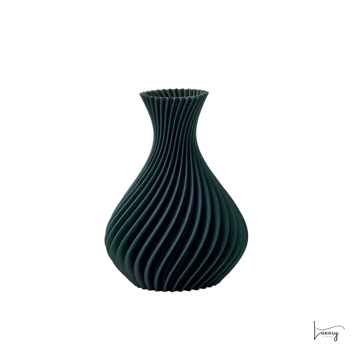 Melaverde Vaso Spirale Verde Glitter H. 21 CM
