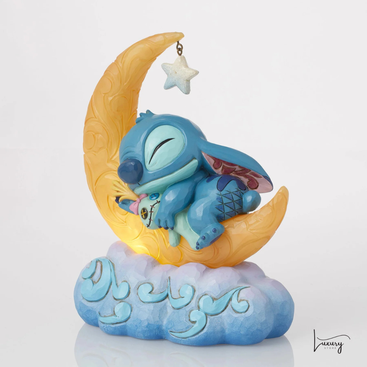 Disney Tradition Figurina Stitch e Souillon Luna luminosa