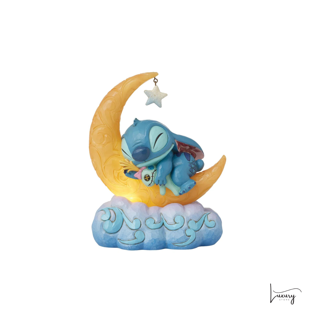 Disney Tradition Figurina Stitch e Souillon Luna luminosa