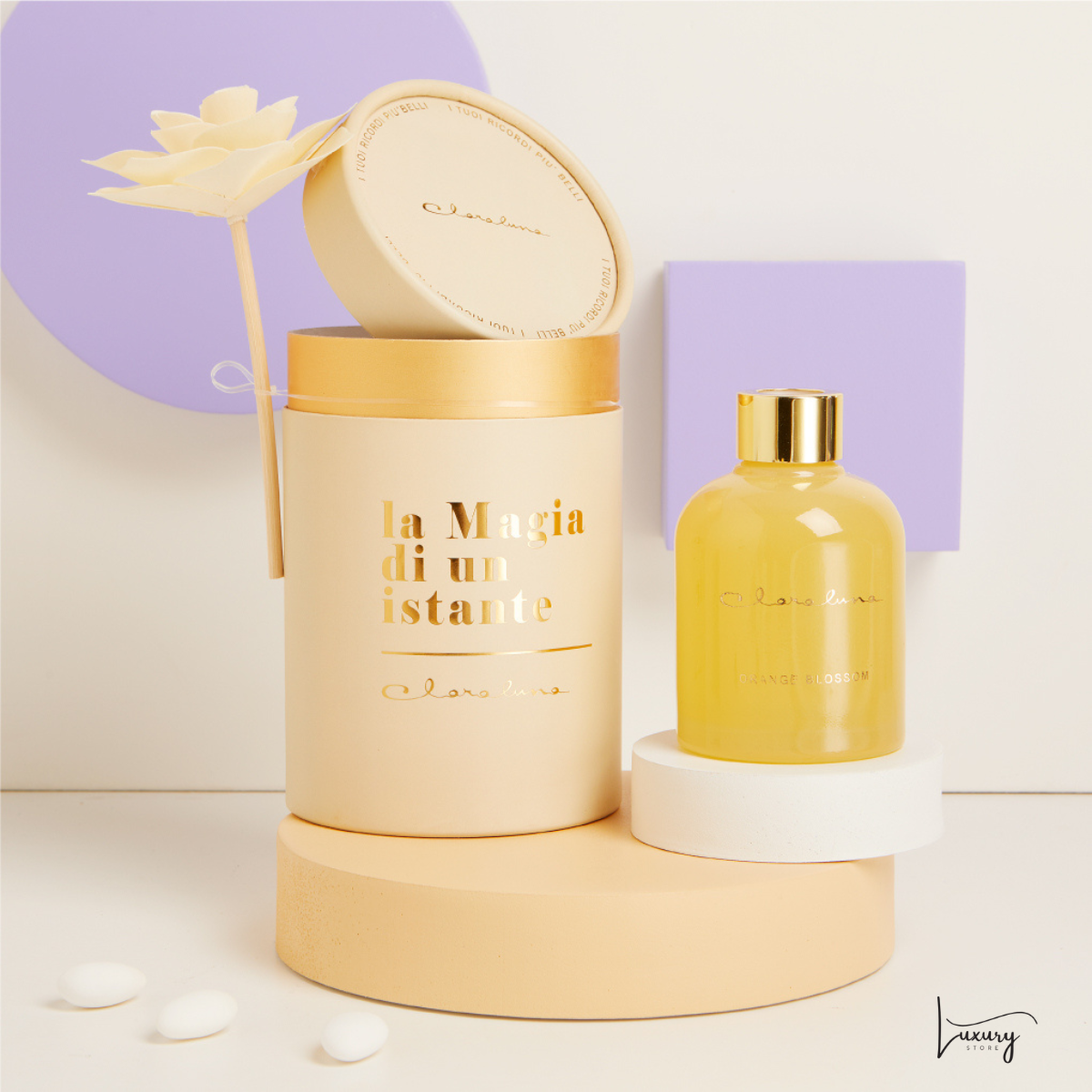 Claraluna Diffusore Giallo con Fiore