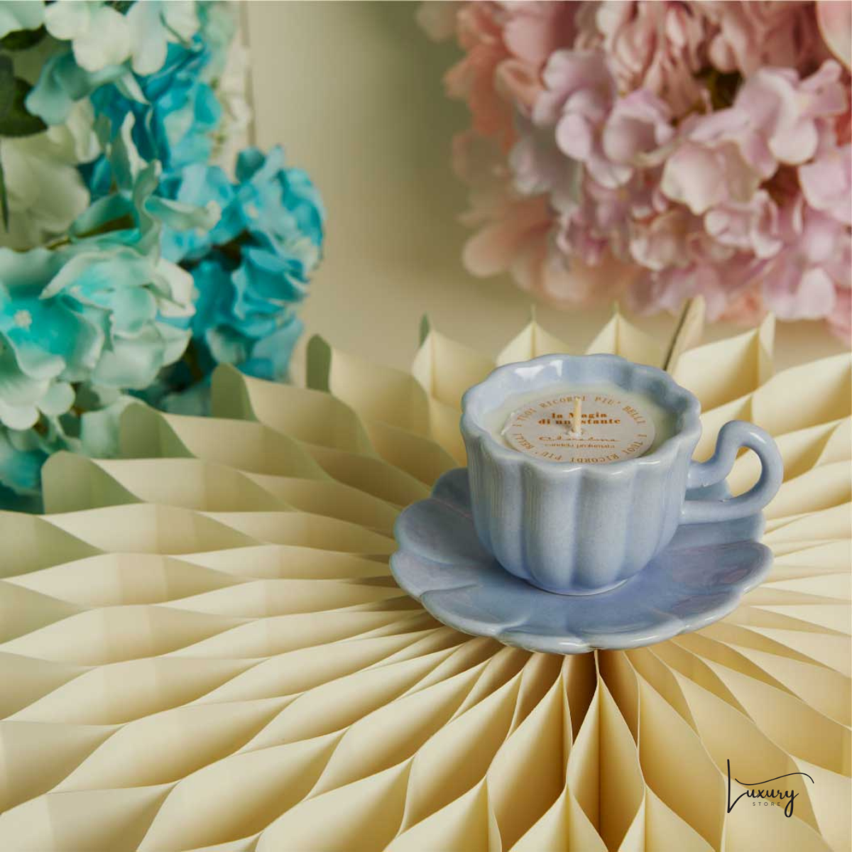 Claraluna Candela in tazzina con piattino