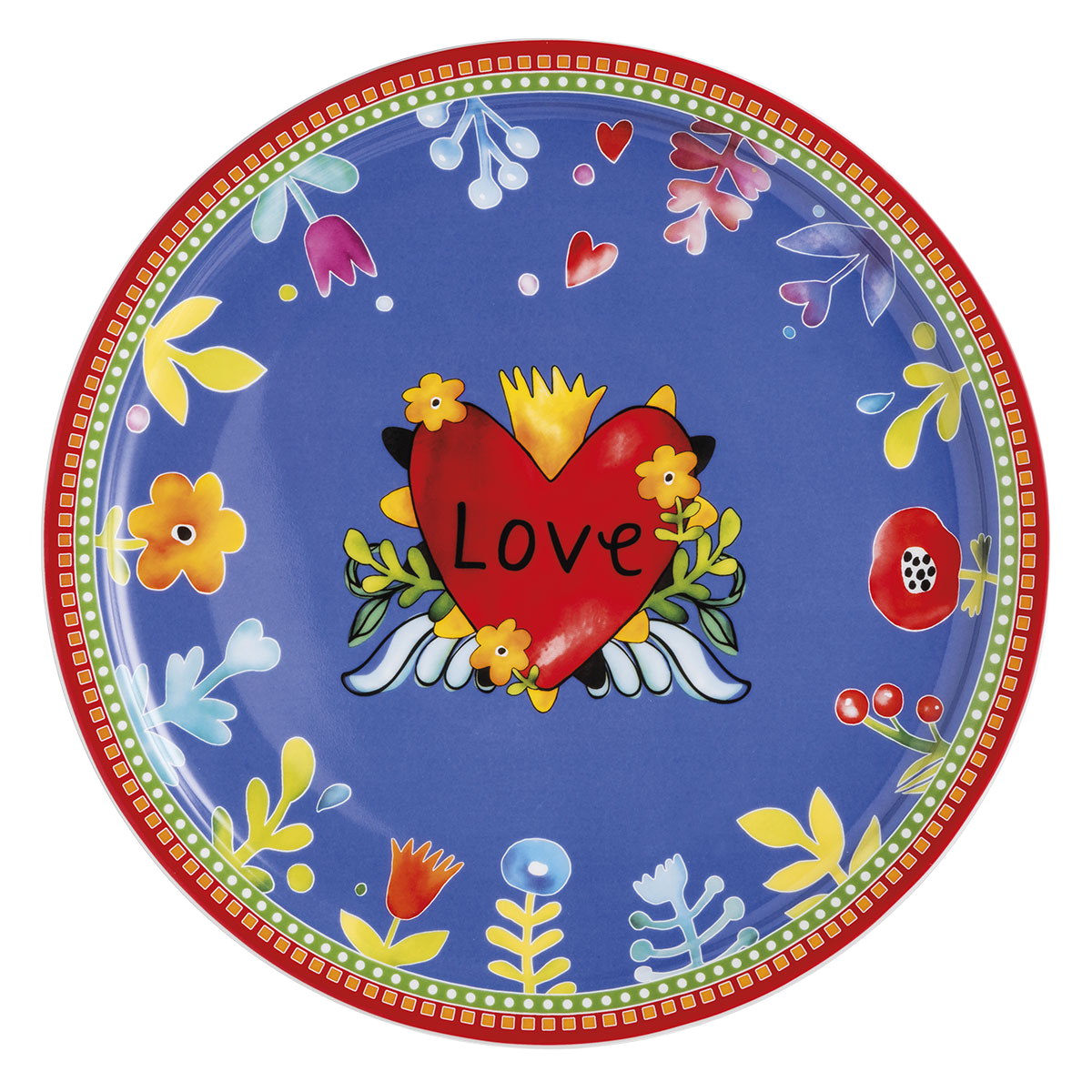 Egan Piatto torta Love Rosso