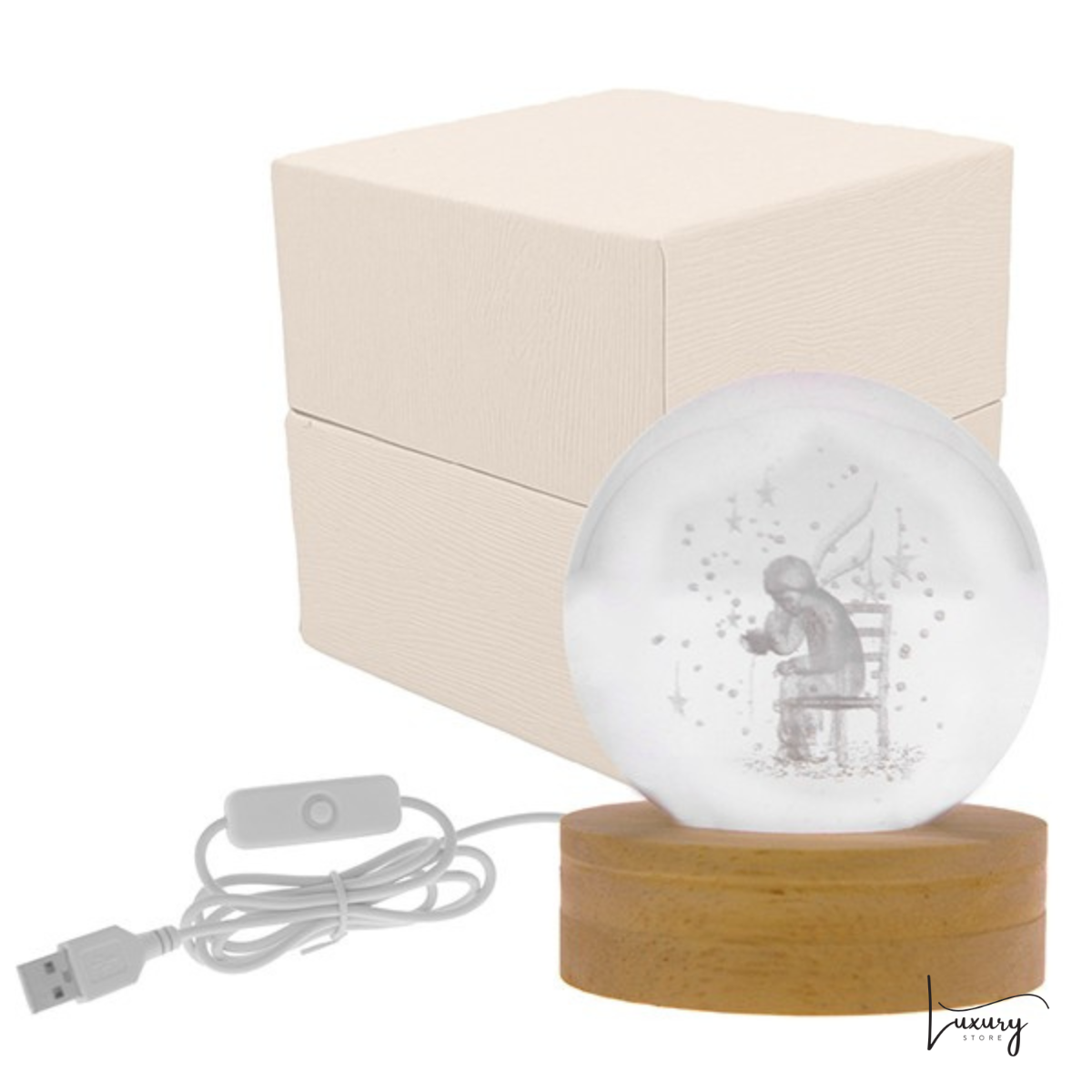 Luce Notturna sfera led Bimbo Pensante