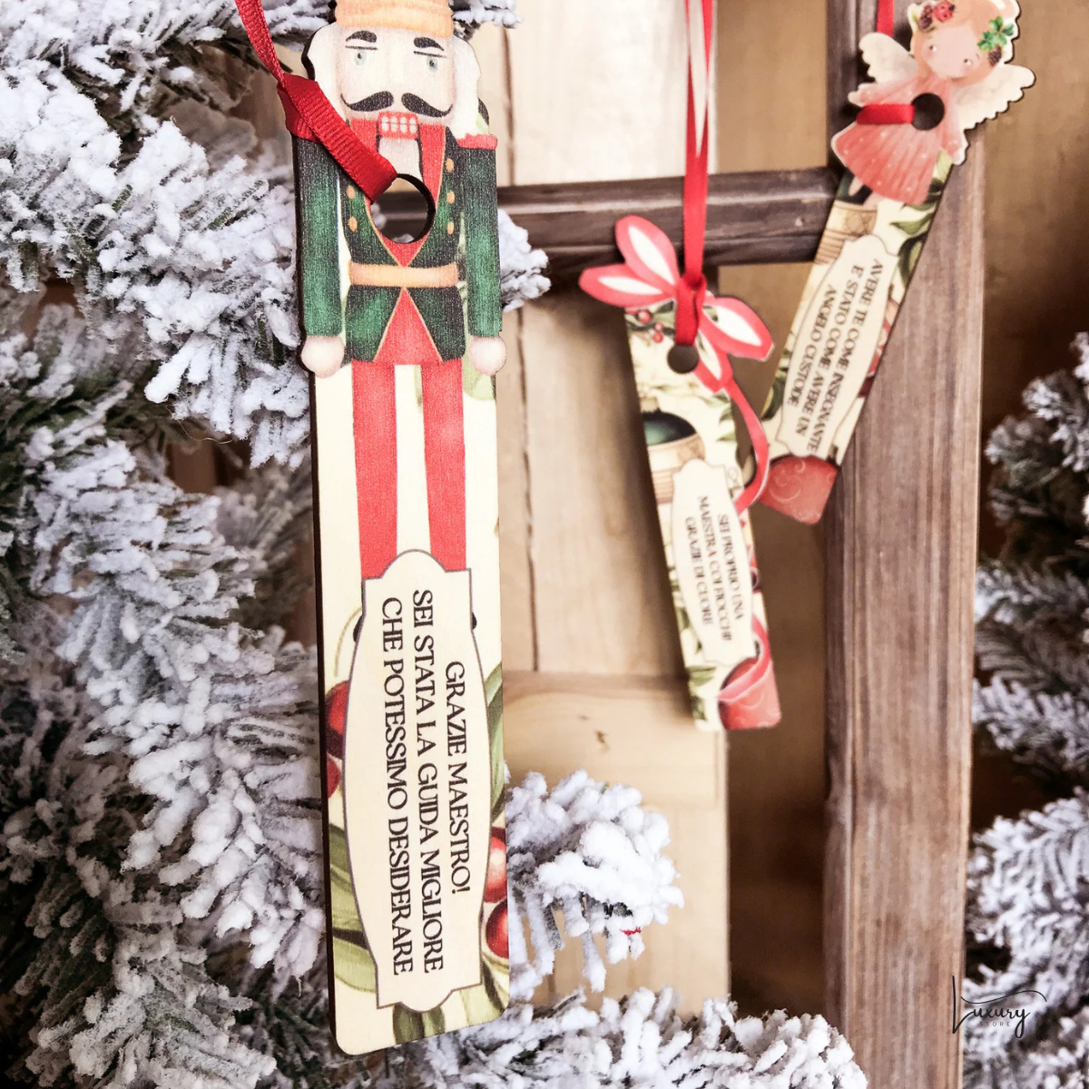 Beccalli for Life Segnalibro in legno tema Scuola