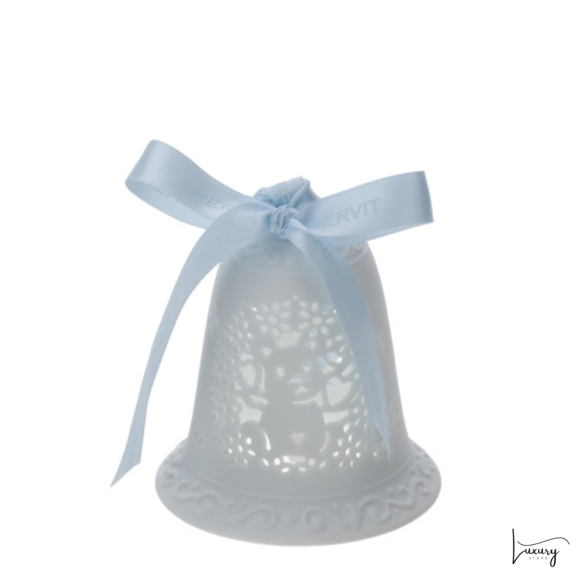Hervit Campana in porcellana biscuit orsetto