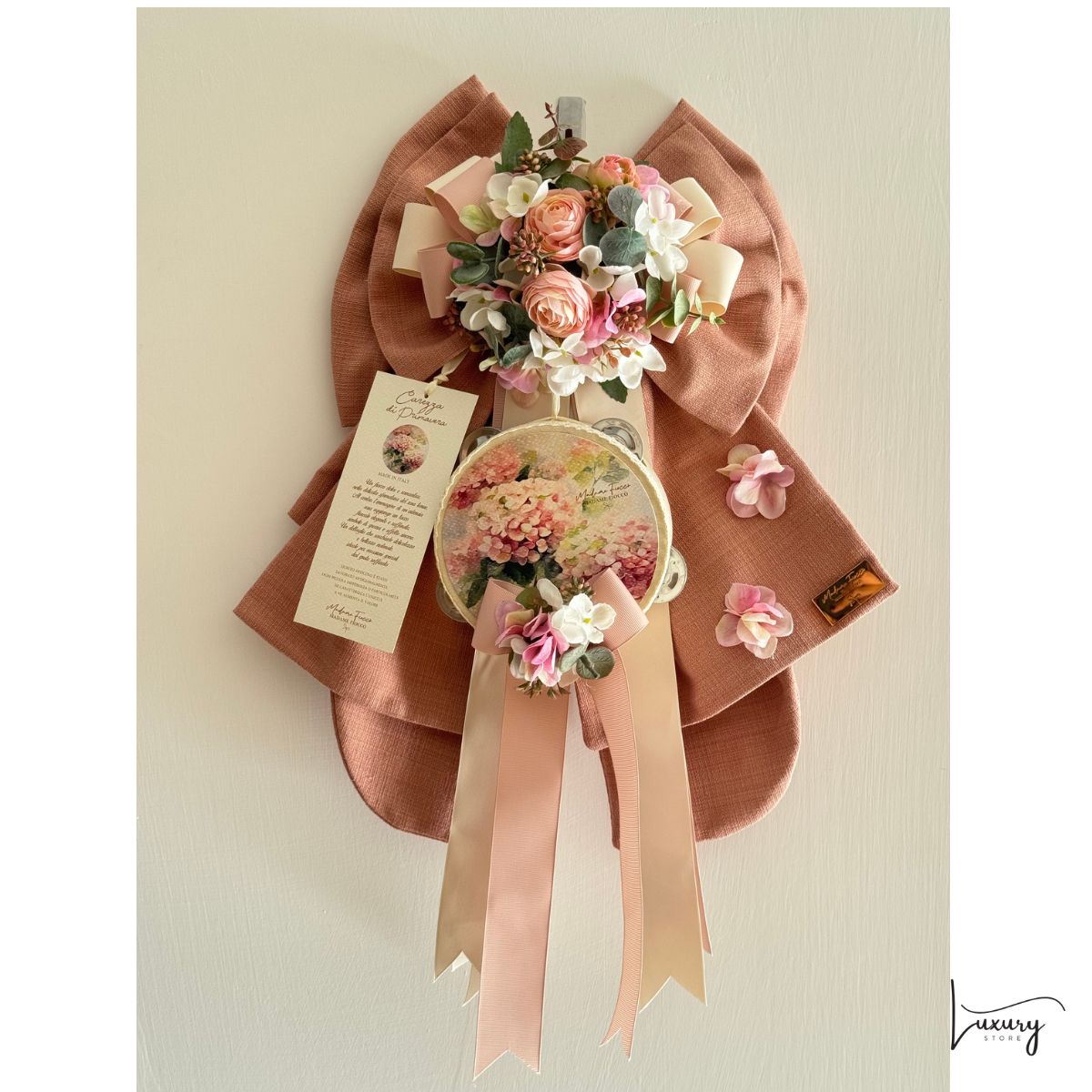 Madame Fiocco' Fiocco con Tamburello H: 50 cm Carezze di primavera