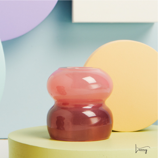 Claraluna Candelabro bicolore rosa e viola