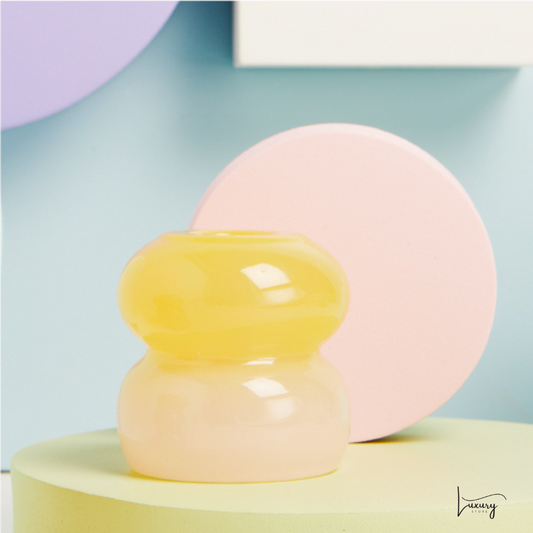 Claraluna Candelabro bicolore rosa e giallo