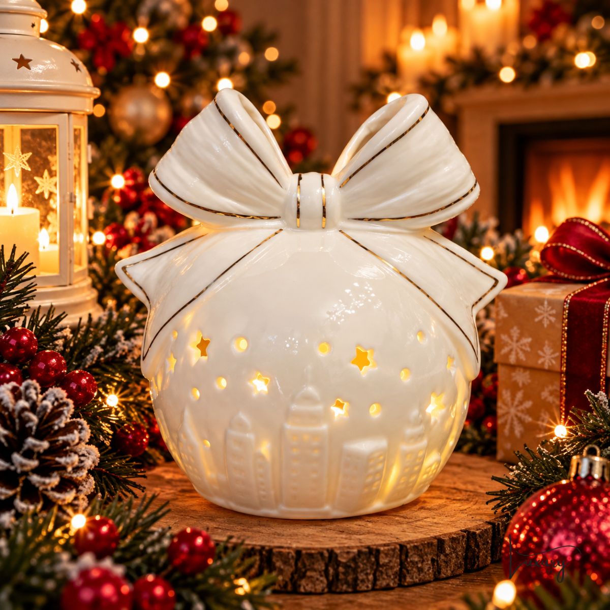 Mascagni Palla in porcellana con led