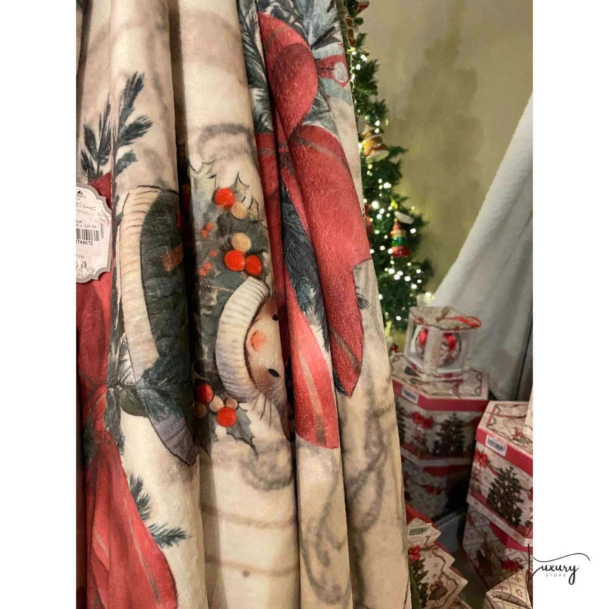 Blanc Mariclò Plaid Sherpa Favola di Natale Collection