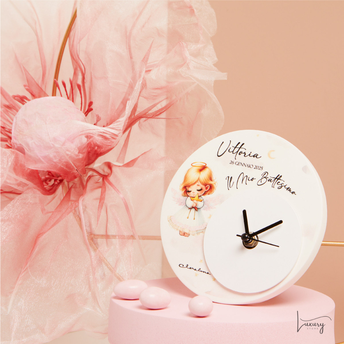 Claraluna Orologio Angioletto Personalizzabile