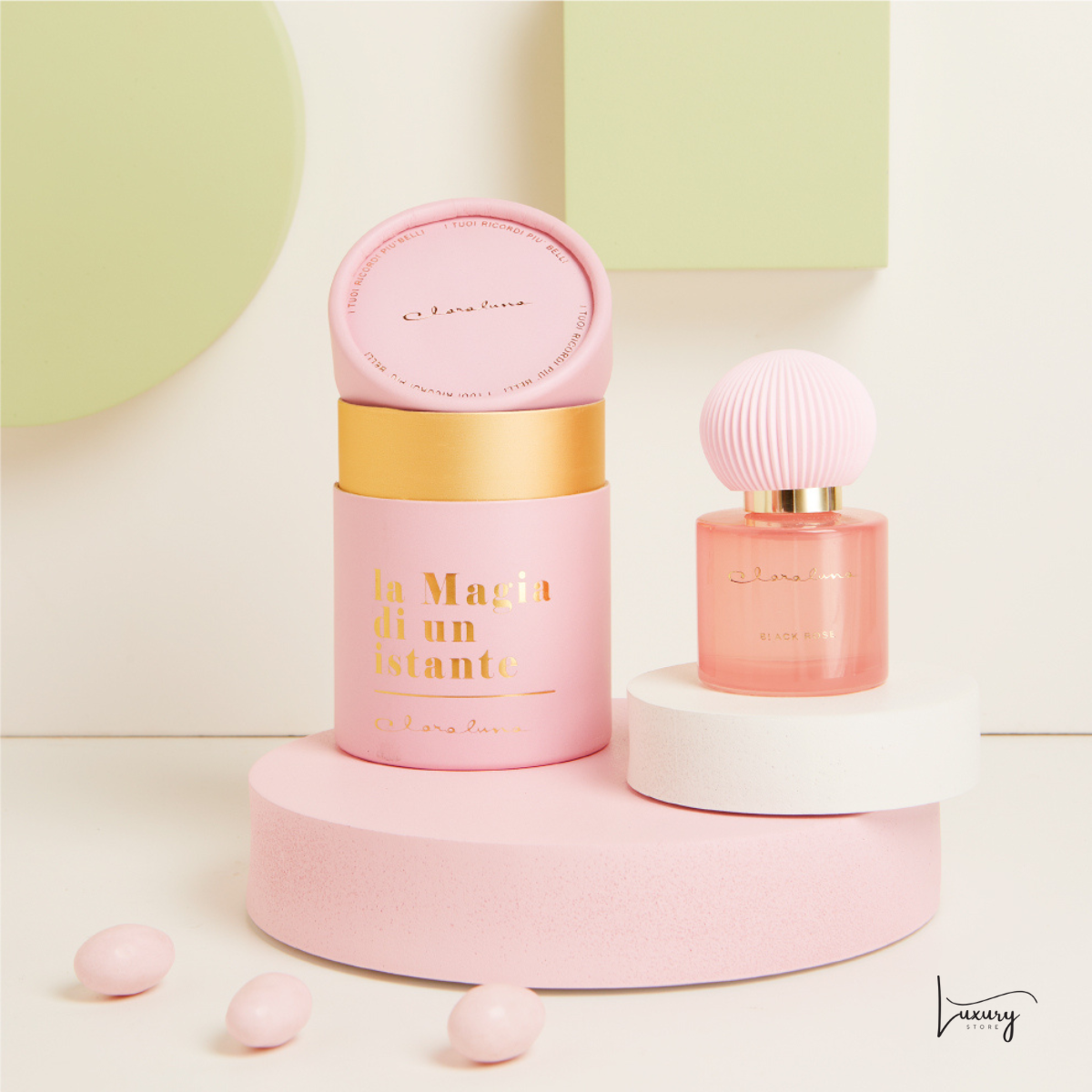Claraluna Diffusore Rosa con tappo in gesso