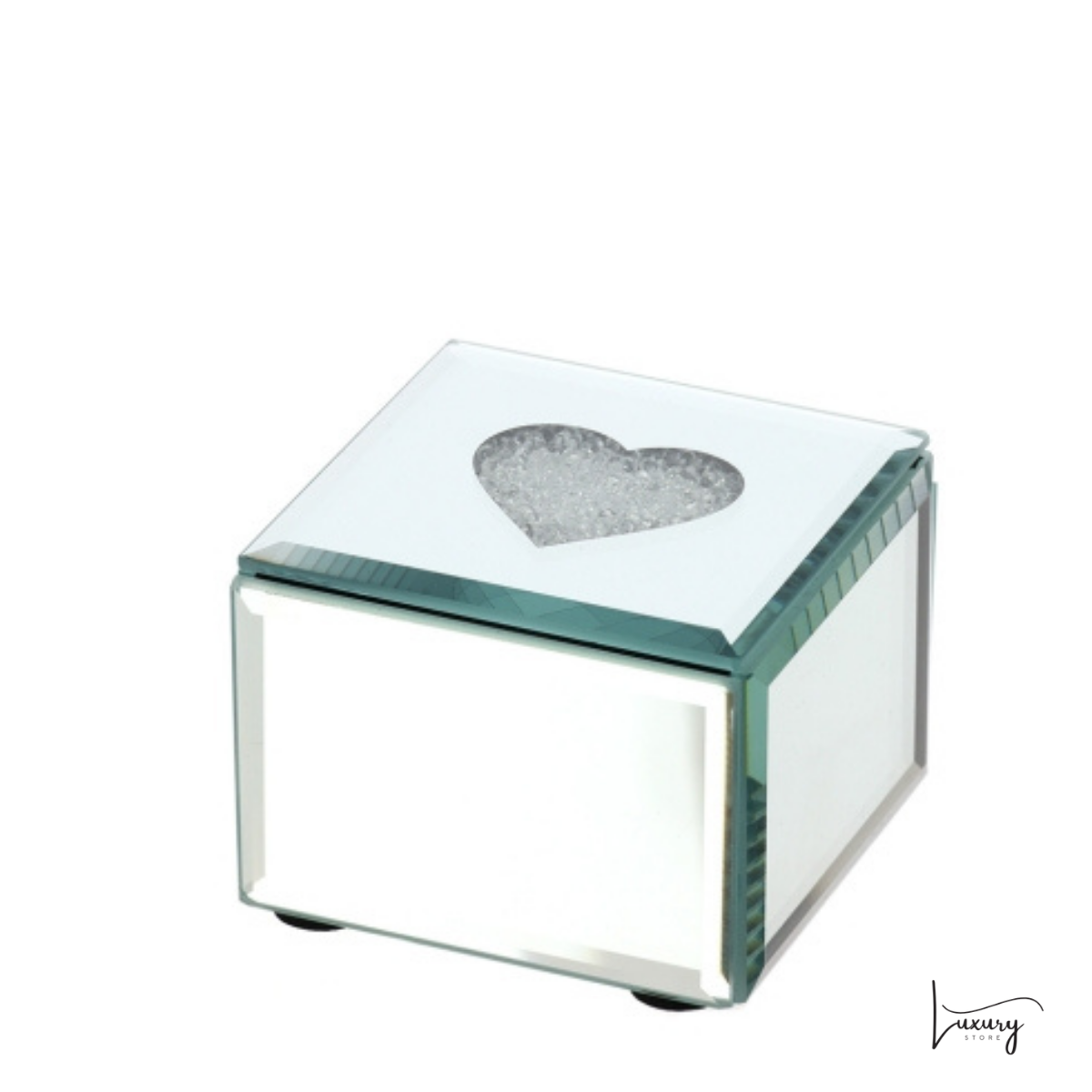 Hervit Cofanetto in legno con top in vetro