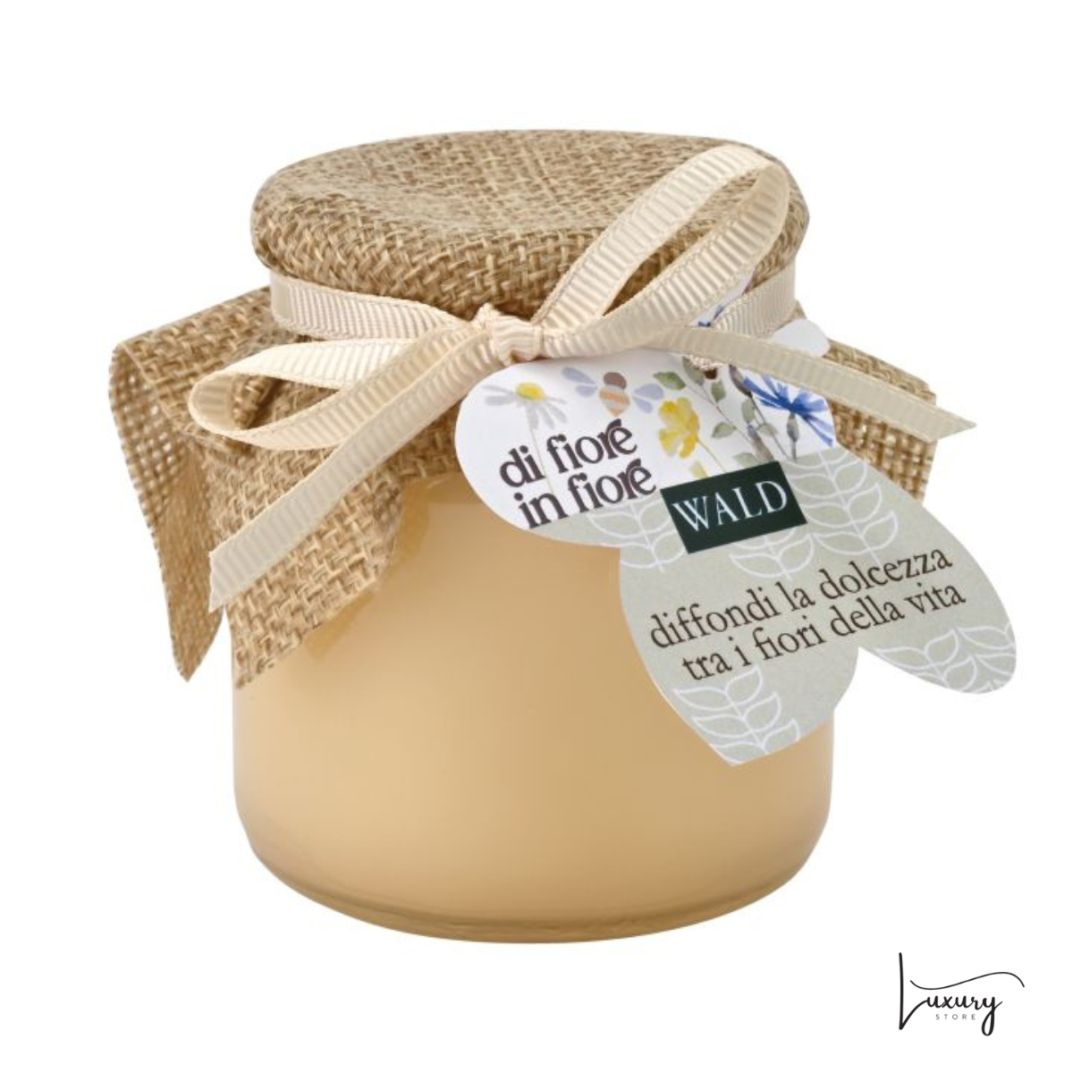 Wald Candela Barattolino in vetro Avorio