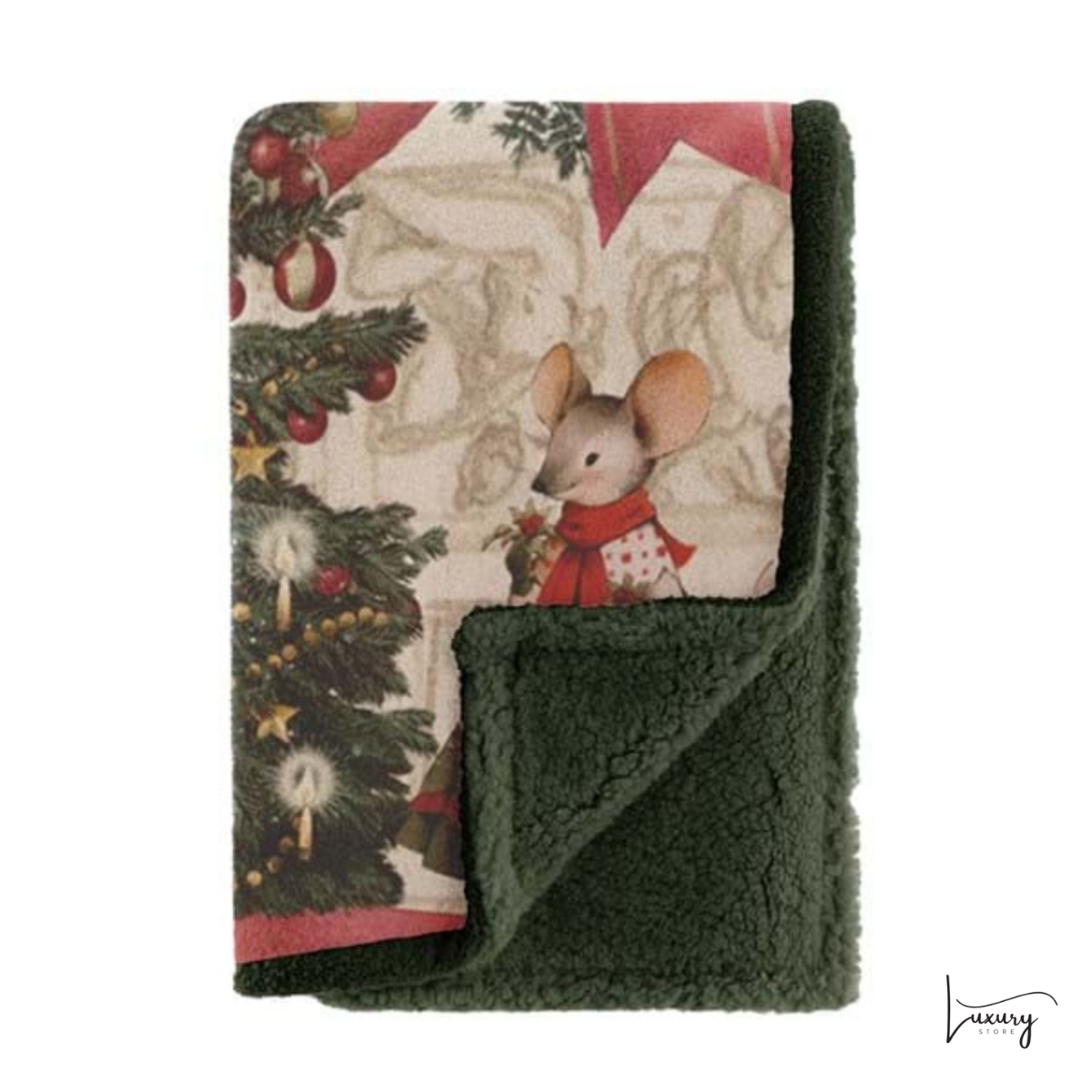 Blanc Mariclò Plaid Sherpa Favola di Natale Collection