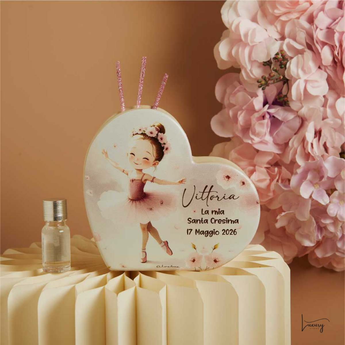 Claraluna Diffusore Cuore Ballerina Personalizzabile