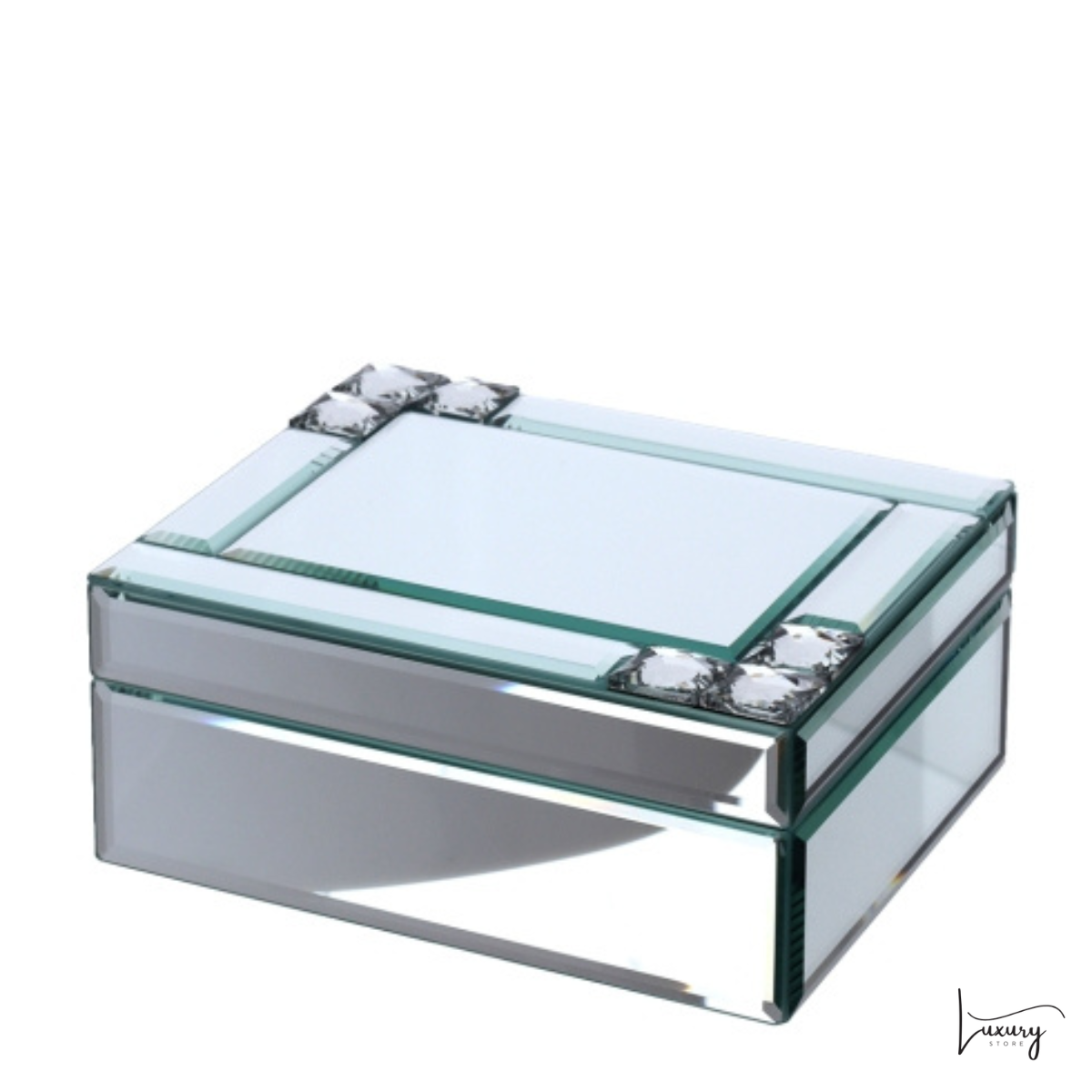 Hervit Cofanetto grande in cristallo Miroir