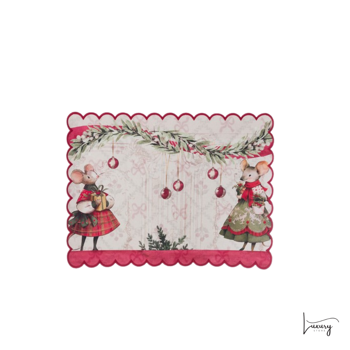Blanc Mariclò Tovaglietta colazione Favola di Natale Collection