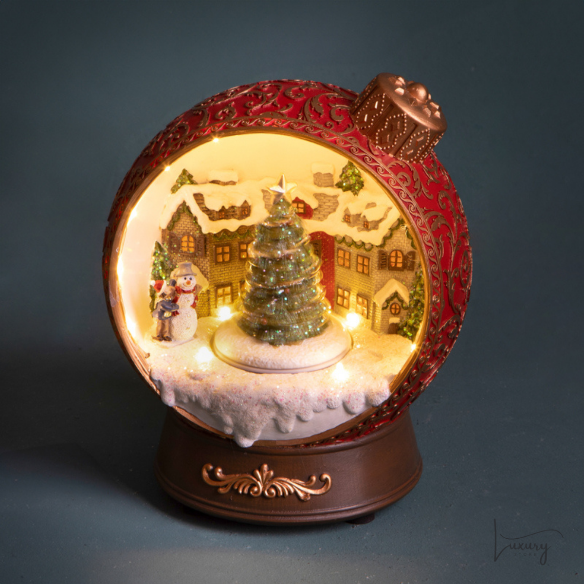 Brandani carillon Sfera con paesaggio con musica, led e movimento