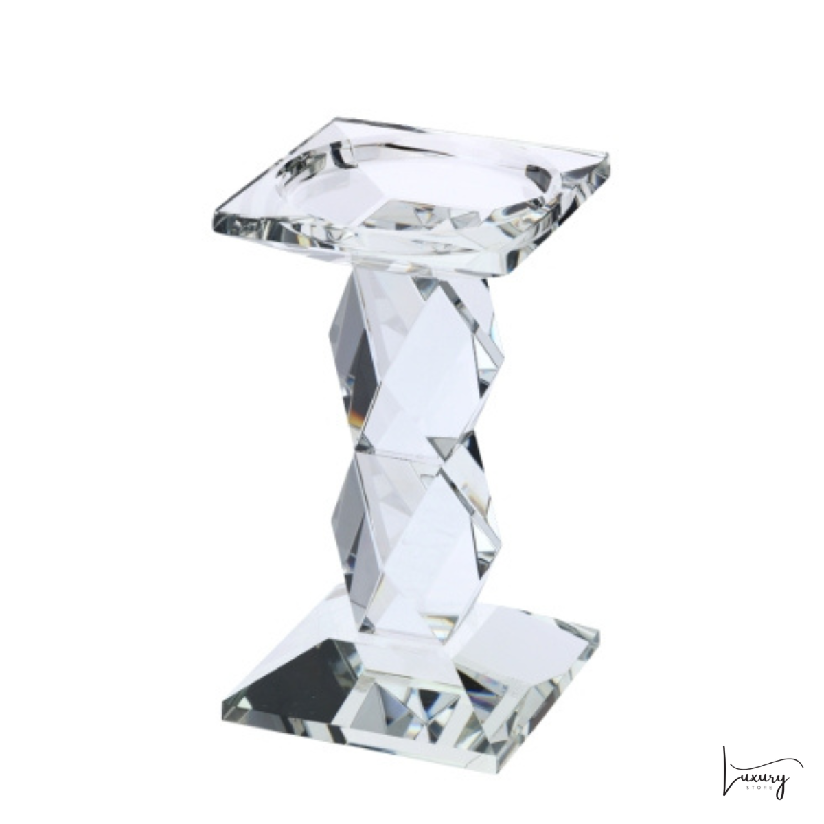 Hervit Portacandela in cristallo H. 16 cm