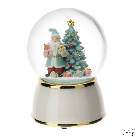 Hervit Palla acqua/neve in resina Babbo Natale