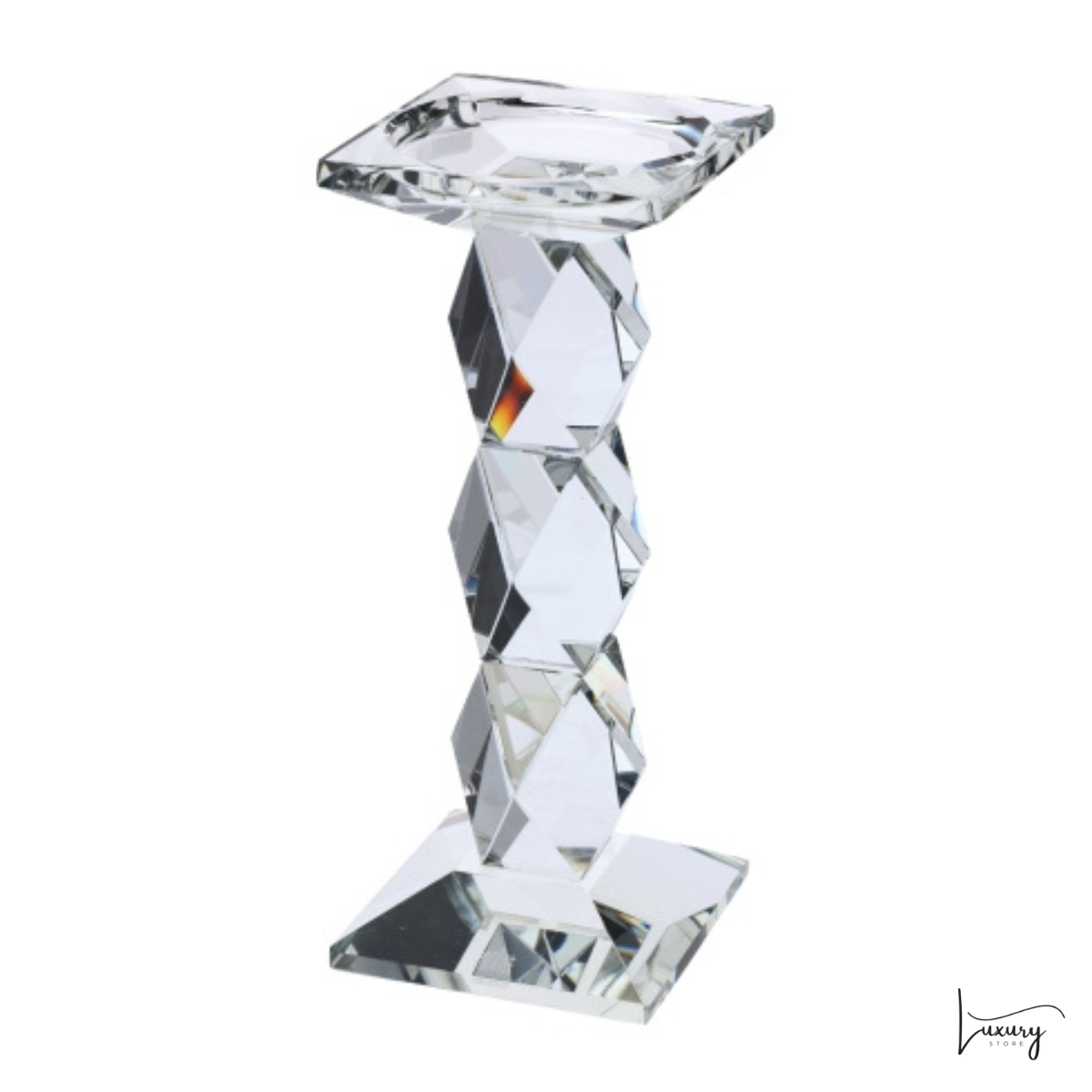 Hervit Portacandela in cristallo H. 22 cm