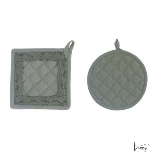 Blanc Mariclò Set 2 presine con pizzo Nuovo Infinity Collection