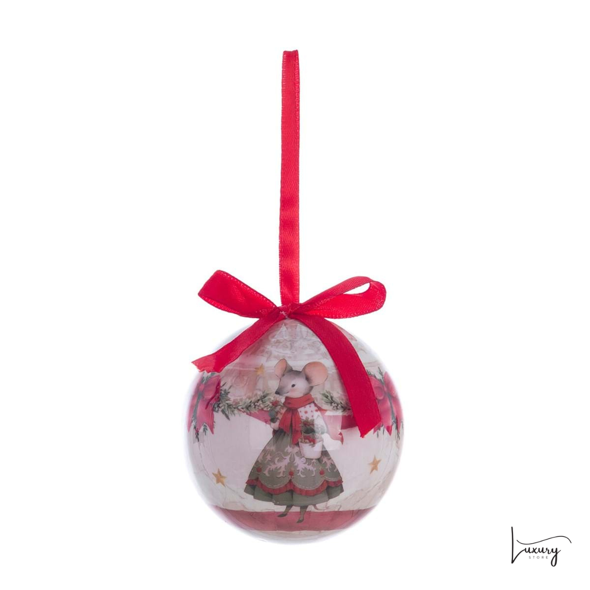 Blanc Mariclo' Scatola esagonale con 14 decori Favola di natale Collection