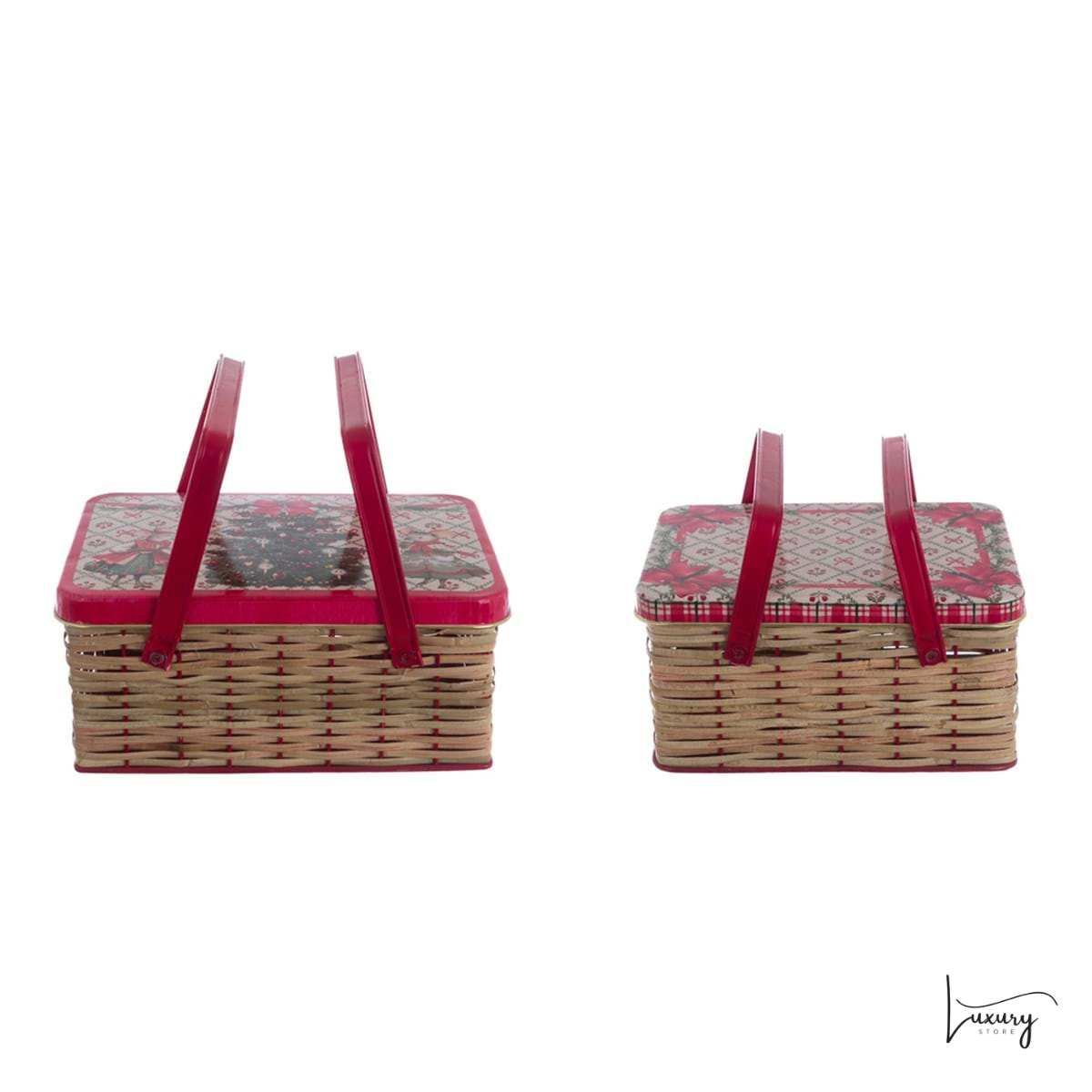 Blanc Mariclo' Set 2 Cestini Favola di Natale Collection