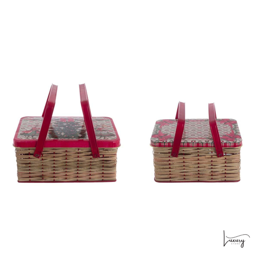 Blanc Mariclo' Set 2 Cestini Favola di Natale Collection