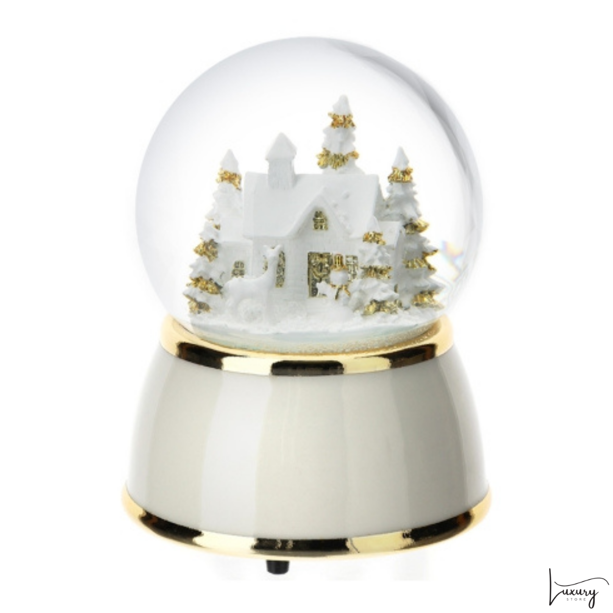 Hervit Palla acqua/neve in resina Paesaggio innevato