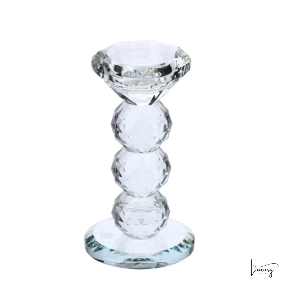 Hervit Portacandela in cristallo H. 14 cm