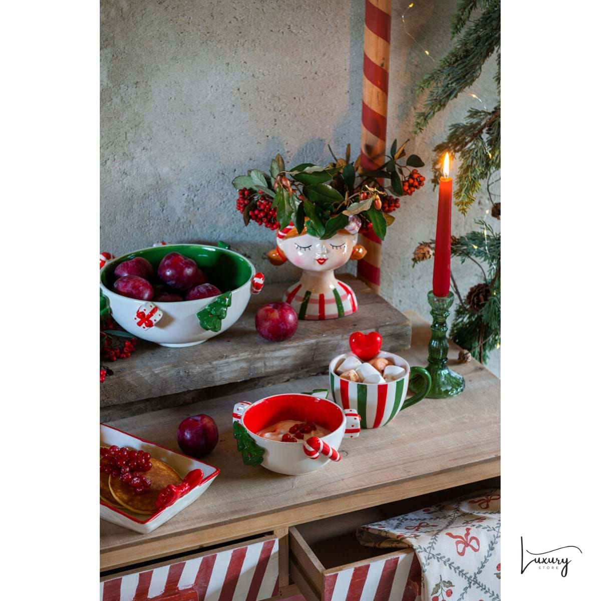 Blanc Mariclo' Mug Candy Cane Collection