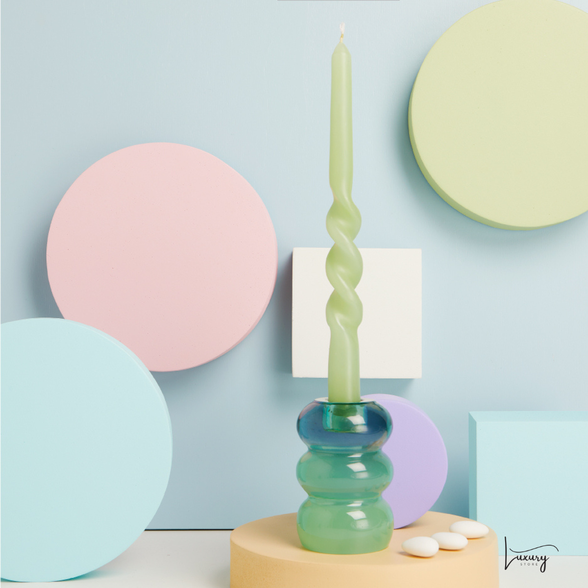 Claraluna Candelabro bicolore verde