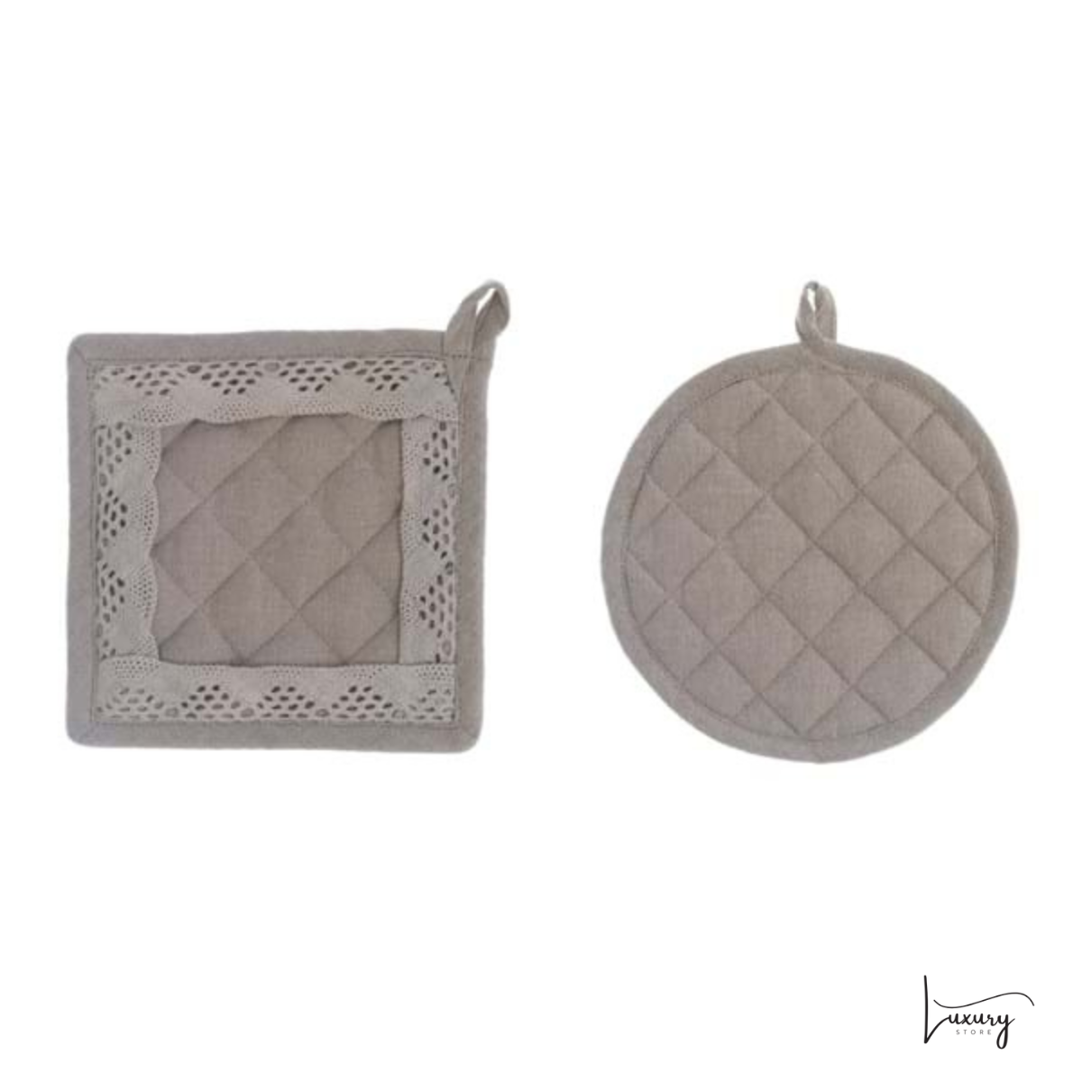 Blanc Mariclò Set 2 presine con pizzo Nuovo Infinity Collection