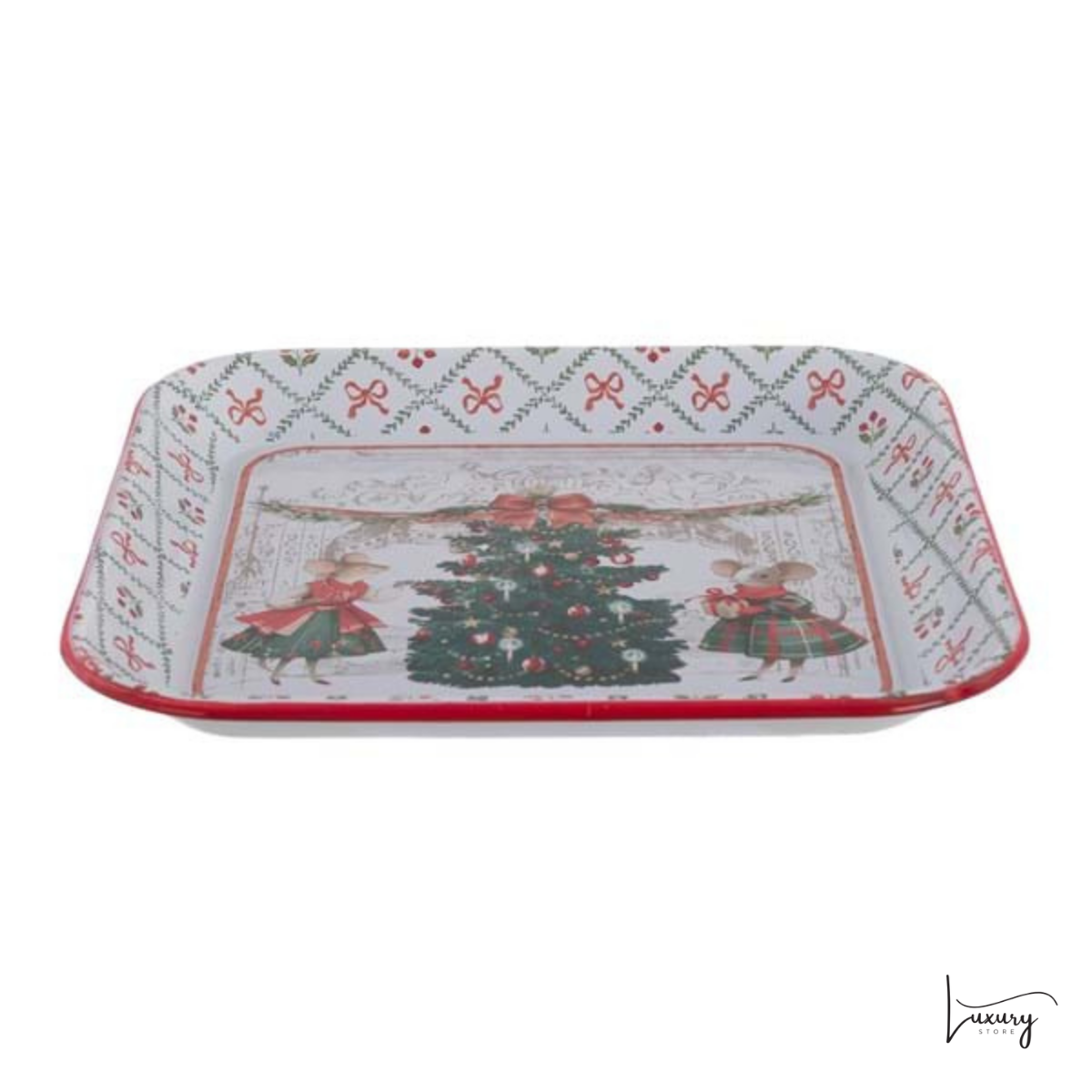 Blanc Mariclo' Vassoio quadrato Favola di Natale Collection