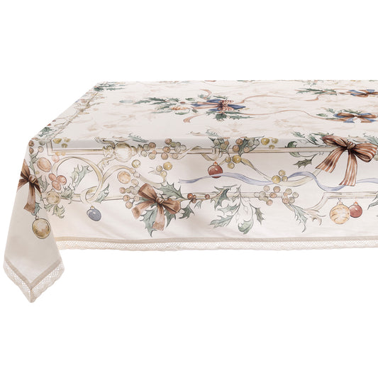 Blanc Mariclò Tovaglia con pizzo Intrecci di Sogno Collection
