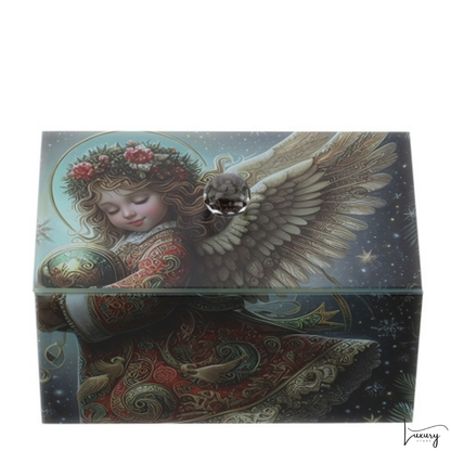 Hervit  Scatola vetro con Angelo