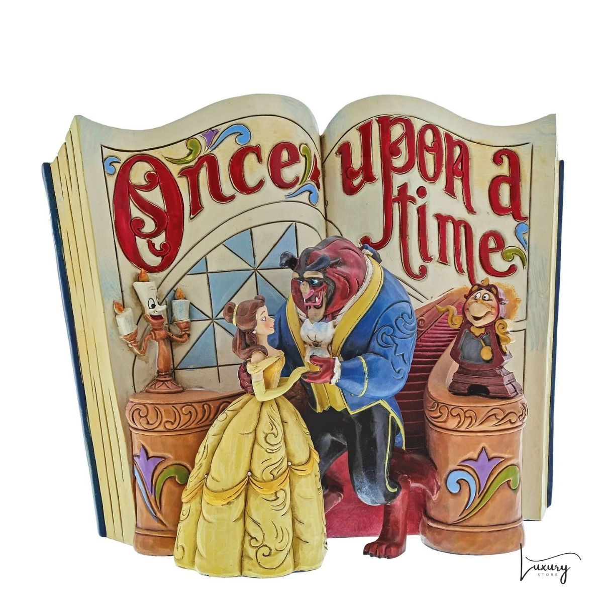 Disney Traditions Figurina Storybook La Bella e la Bestia – Jim Shore