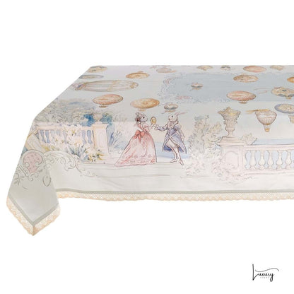 Blanc Mariclò Tovaglia con pizzo  160*240 collezione Rococo'