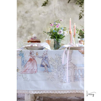 Blanc Mariclò Tovaglia con pizzo  160*240 collezione Rococo'