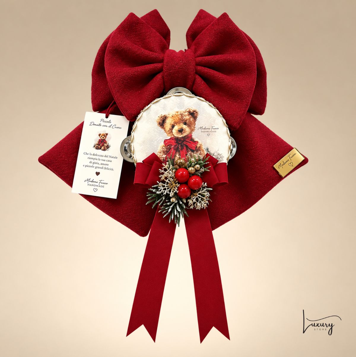 Madame Fioccò Fiocco Dolce Teddy cm 30