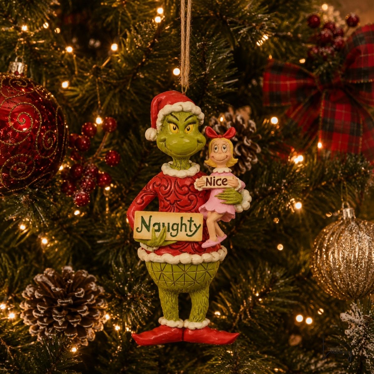 Disney Jim Shore Addobbo Grinch  e Cindy Lou