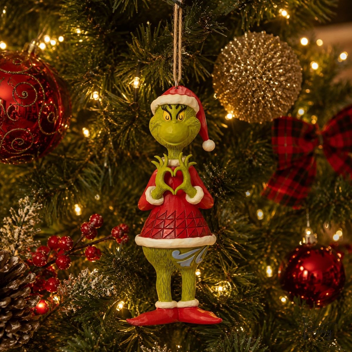 Disney Jim Shore Addobbo Grinch  cuore